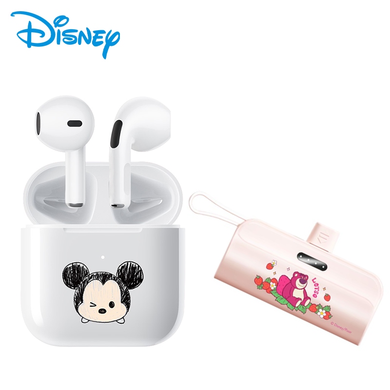 Disney F12 หูฟังบลูทูธ TWS หูฟังไร้สายลดเสียงรบกวนชุดหูฟังกีฬาไฮไฟสเตอริโอหูฟังสําหรับเล่นเกม