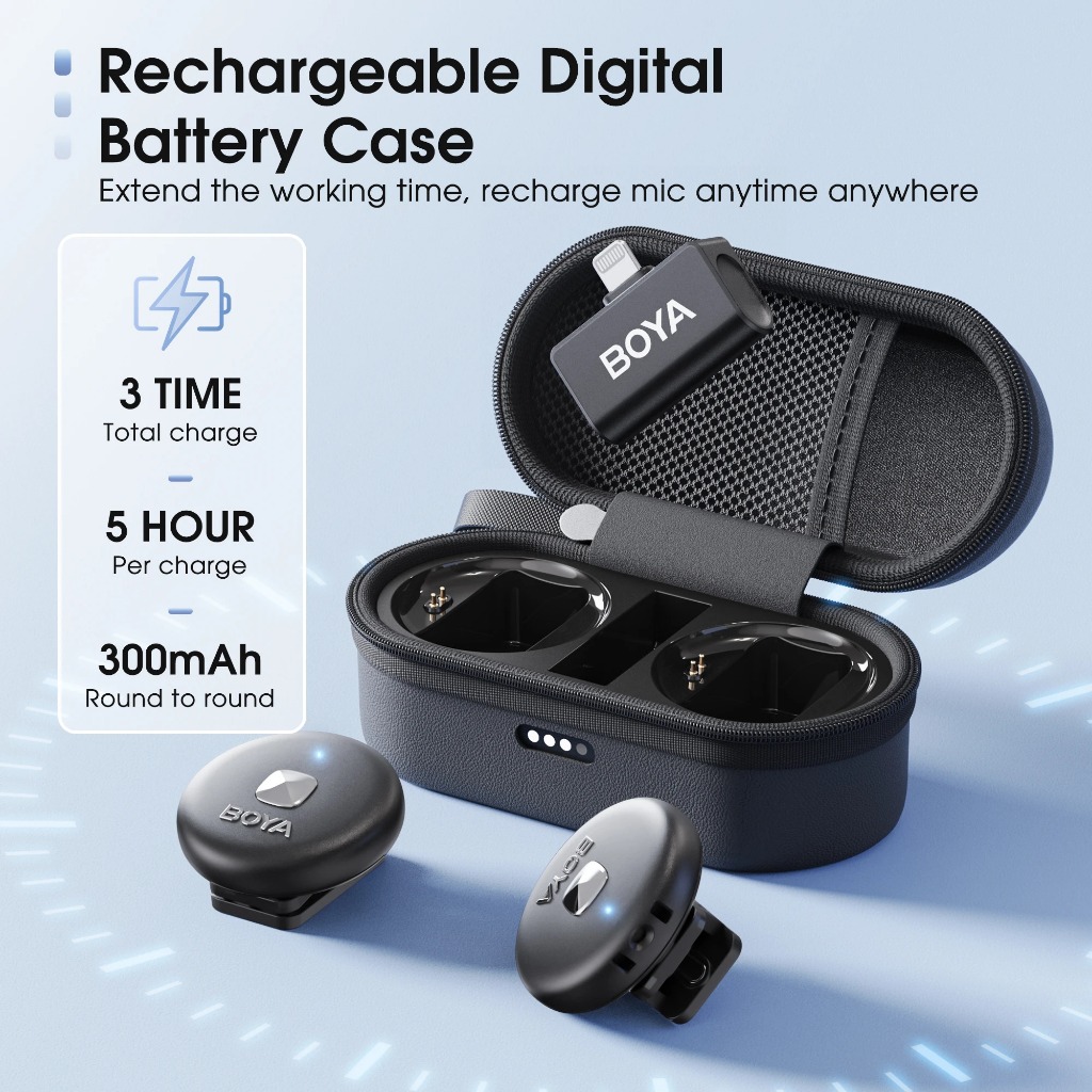 BOYA Omic ไมโครโฟนไร้สาย ไมค์ไลฟ์สด Wireless Mic ไมค์ตัดเสียงรบกวน ใช้ได้กับ Vlog Phone Android