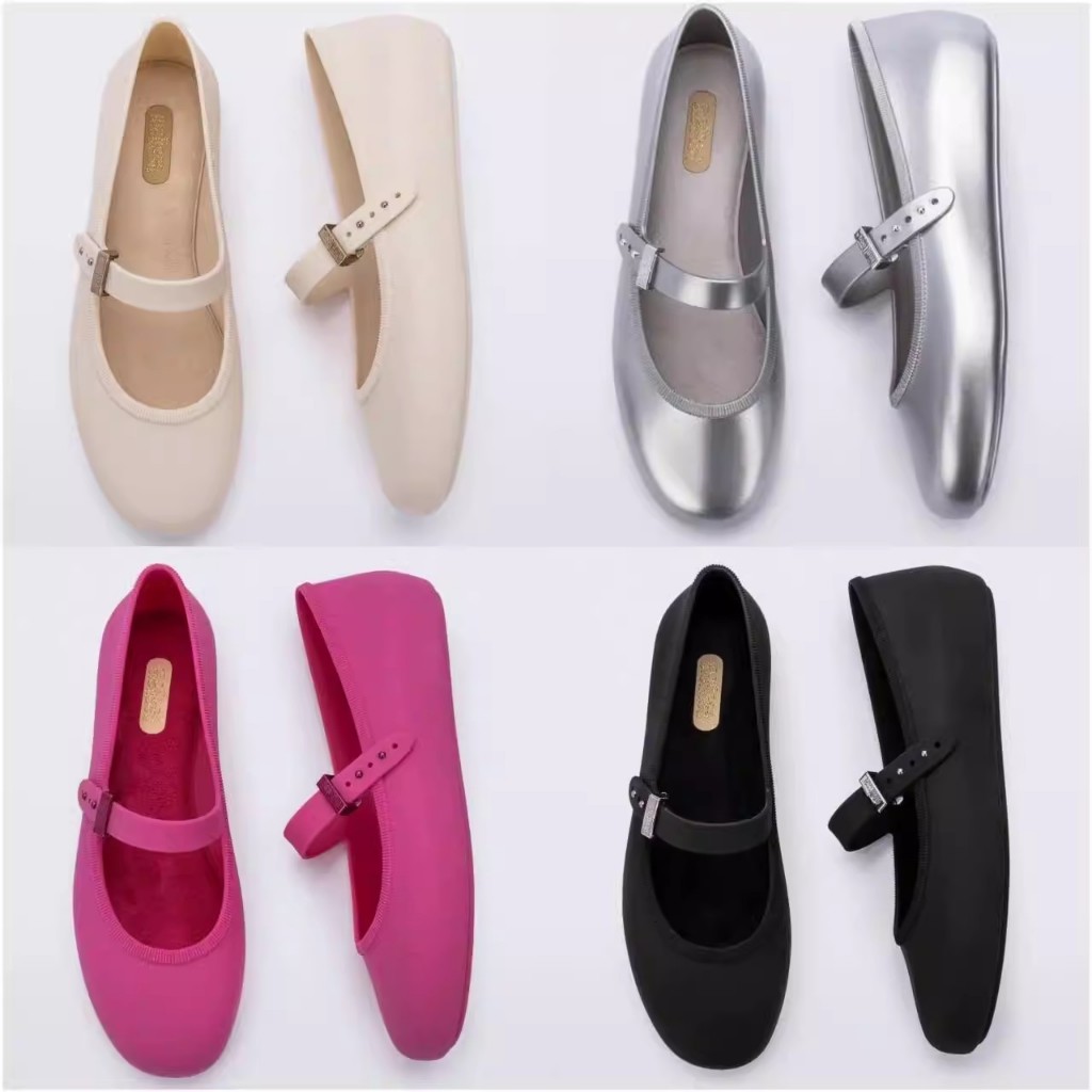 2026 สไตล์ใหม่ Melissa รองเท้าผู้หญิง Soft Sole Round Toe แฟชั่นแบนรองเท้าบัลเล่ต์