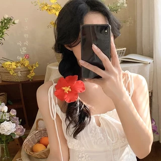 เกาหลีแฟชั่นดอกไม้ที่มีสีสันกิ๊บหญิง อิน น่ารักนักเรียนวันหยุดชายทะเลของขวัญ