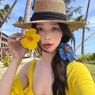 เกาหลีแฟชั่นดอกไม้ที่มีสีสันกิ๊บหญิง อิน น่ารักนักเรียนวันหยุดชายทะเลของขวัญ