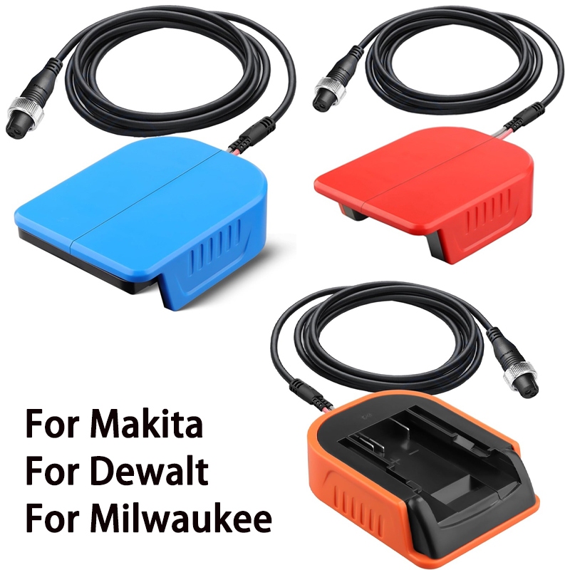 อะแดปเตอร์รอกตกปลา/สายไฟสําหรับ Makita/Dewalt/Milwaucee 18V แบตเตอรี่สายไฟเชื่อมต่อแบตเตอรี่เพื่อม้วน Spool