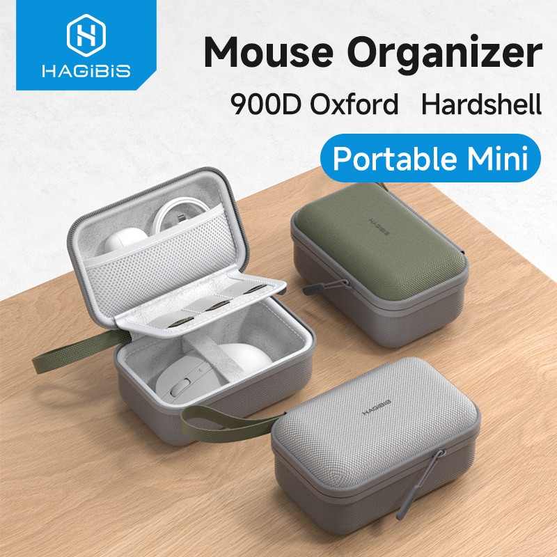 Hagibis กระเป๋าเก็บอิเล็กทรอนิกส์เมาส์กระเป๋าแบบพกพาสําหรับเมาส์ไร้สายชุดหูฟังสายเคเบิลข้อมูล U Disk Charger Hard Disk Case Power Bank