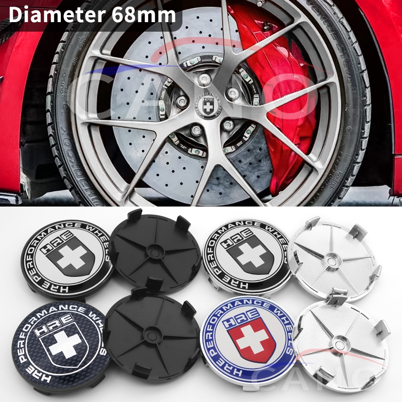 Hre 68 มม. 4 ชิ้น/1 ชุดฝาครอบดุม Rim Cap hub ฝาครอบกลางดัดแปลงอุปกรณ์เสริมในรถยนต์