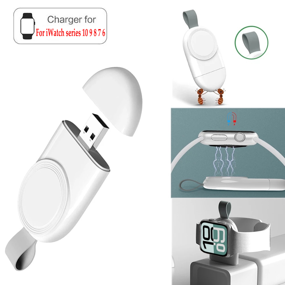 สายชาร์จ USB ไร้สายสำหรับ iwatch series 10 7 SE 6 5 4 3 46มม 40มม 42มม 44มม 41มม 45มม Smart Watch Wireless Charging