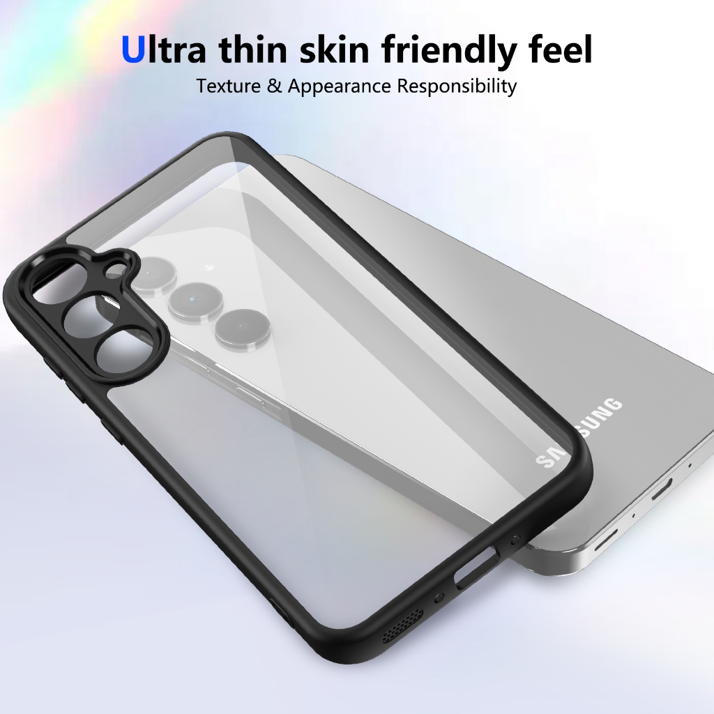 SAMSUNG เคสโทรศัพท์โปร่งใสบางเฉียบสําหรับSamsung Galaxy A57 A37 A17 A16 A26 A36 A56 A55 A35 A25 A15 A54 A34 A24 A14 5G Clear Matteกันกระแทกปกหลัง