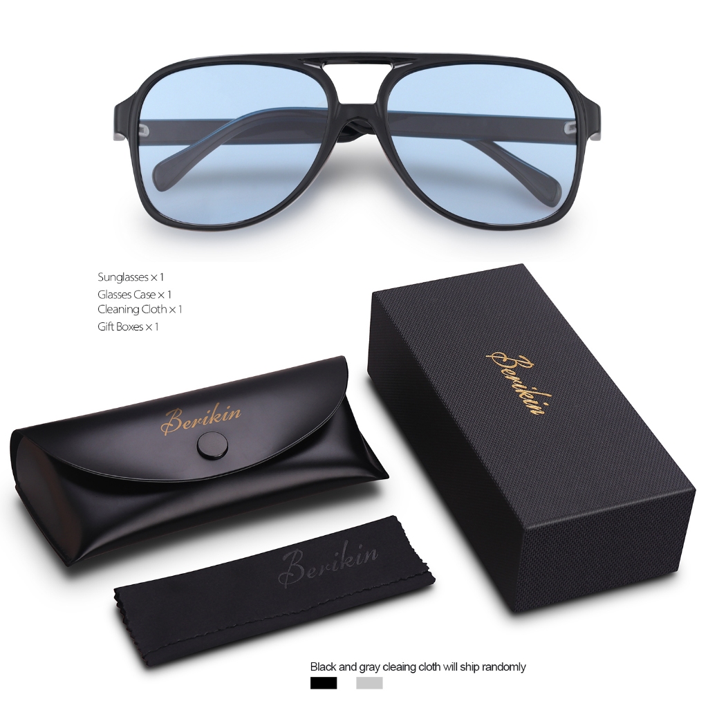 Berikin نظارة شمسية طيار مستقطبة متدرجة للجنسين — صورة 2