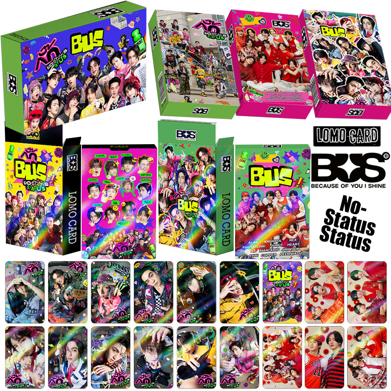 60 ชิ้น/กล่องการ์ด + 30 สติกเกอร์ LOMO การ์ด BUS เพราะคุณ I Shine Marckris Peemwasu ทองแดง Putchai Photocard Idol ของสะสมอัลบั้มโปสการ์ด