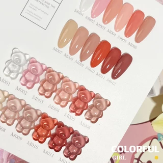 ✨พร้อมส่ง🇹🇭✨สีเจลไซรัปรุ่นใหม่ MILAN 12 สี สีเจลไซรัป โทนชมพู Ice Peach 12 สี แถม ชาร์ทสี สีเจลไซรัปIce Peach