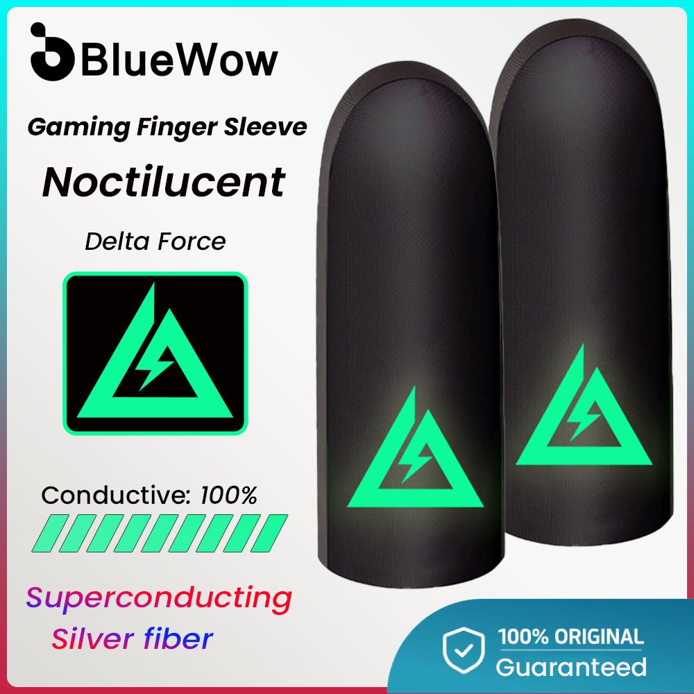 Bluewow Gaming Finger Sleeve ใหม่เงินผ้าคู่มือปลายนิ้ว Anti Slip Magic เครื่องมือบางเฉียบป้องกันเหงื่อ PUBG COD