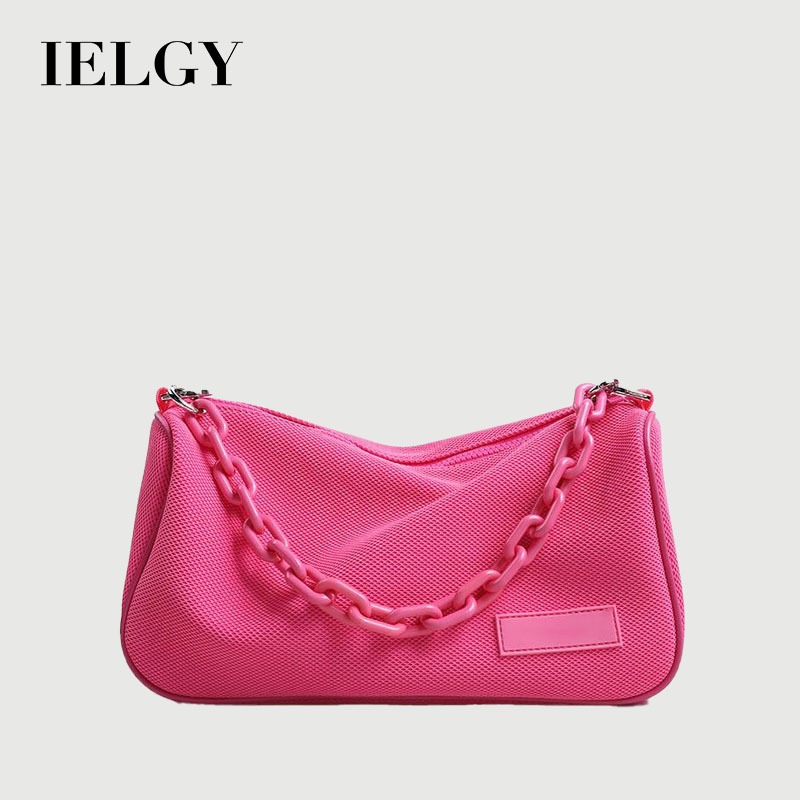 IELGY Chain กระเป๋ารักแร้แบบพกพา casual all-match one shoulder messenger กระเป๋าผู้หญิง