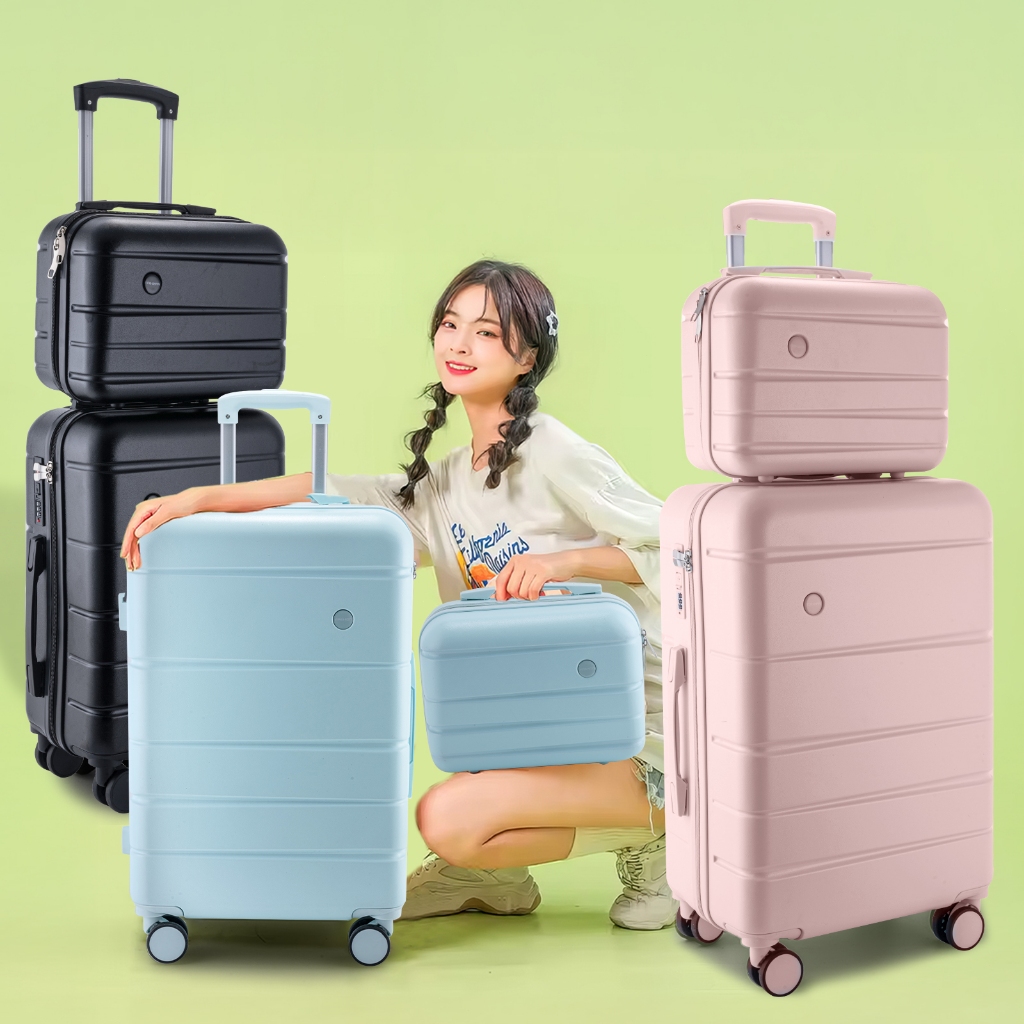 【สต็อกไทยพร้อมส่ง】กระเป๋าเดินทาง 14/20/24/28นิ้ว กระเป๋าลาก หิ้ว ครบเซ็ต น้ำหนักเบา ความจุขนาดใหญ่