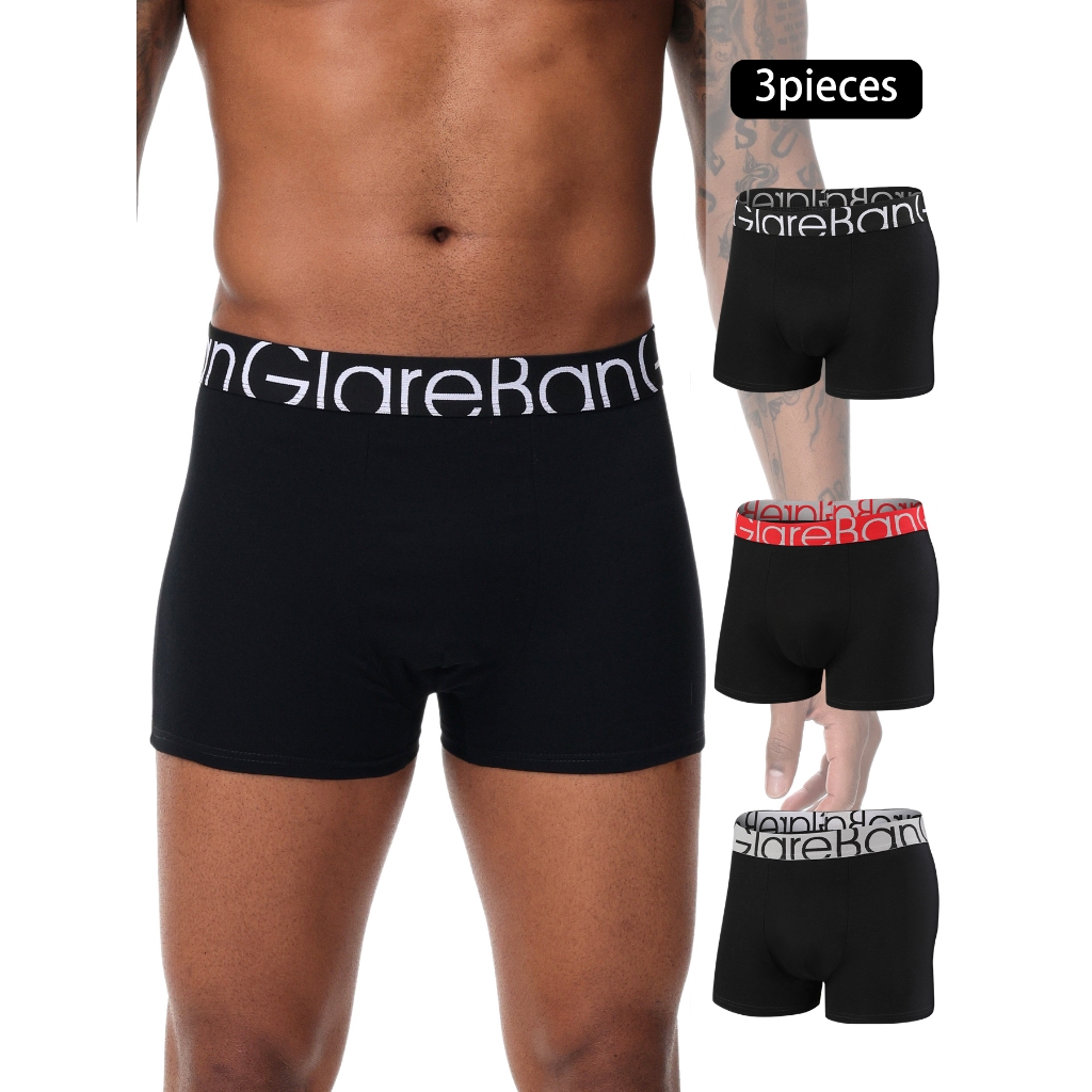 ลด 50% เวลาจํากัด!ผู้ชาย3แพ็คจัดส่งฟรีกางเกงบ็อกเซอร์ผ้าฝ้ายแท้ไม่ดัดผมระบายอากาศดูดซับเหงื่อสบาย