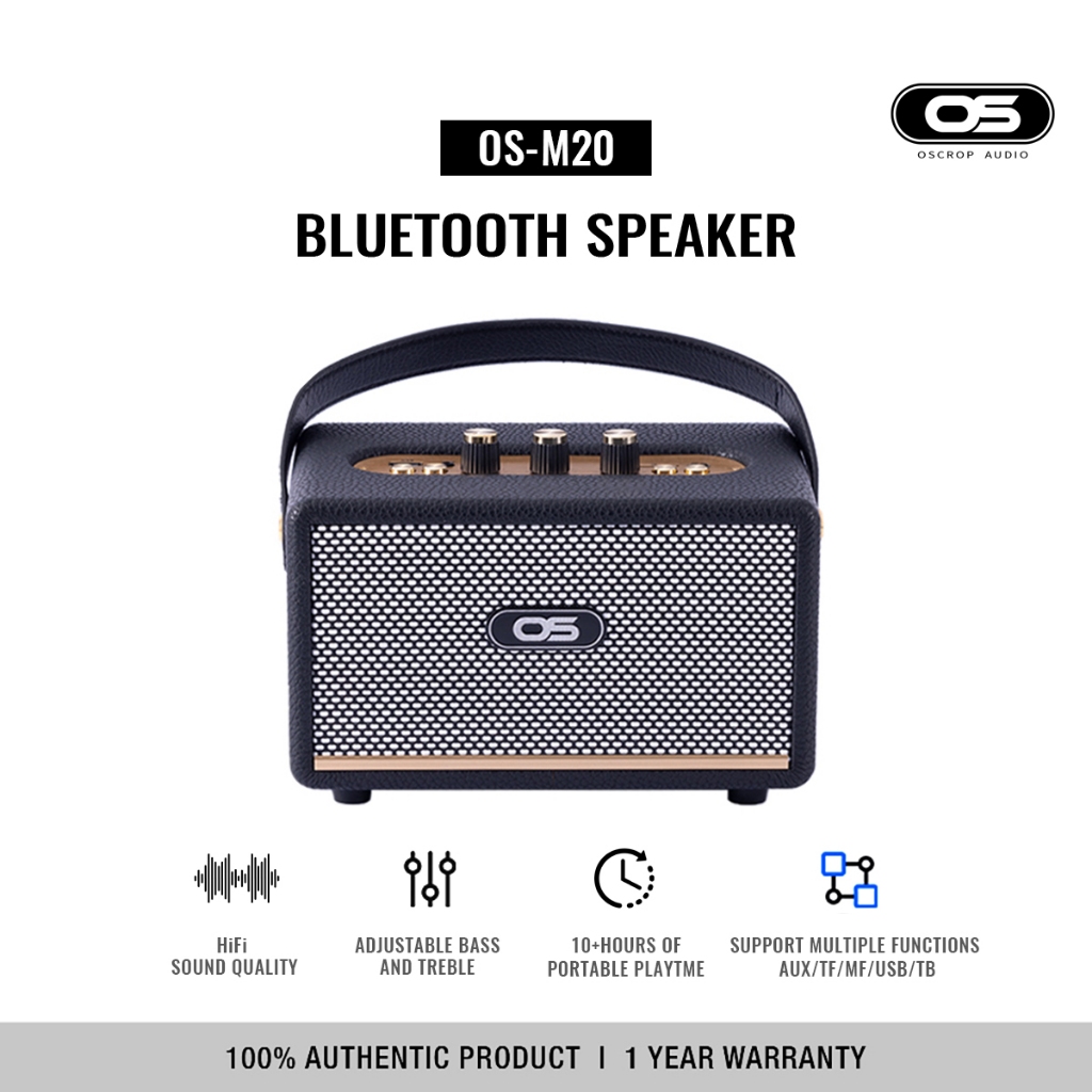 Oscrop ลำโพงบลูทูธ รุ่น OS-M20 Wireless speaker พร้อมสายหิ้ว ลําโพง bluetooth