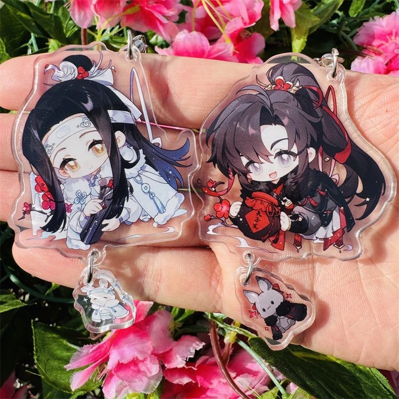 Mo Dao Zu Shi ปรมาจารย์แห่งการเพาะปลูกปีศาจ Lan Wangji Wei Wuxian จี้น่ารักพวงกุญแจอะคริลิคพวงกุญแจจี้ของขวัญคอลเลกชัน