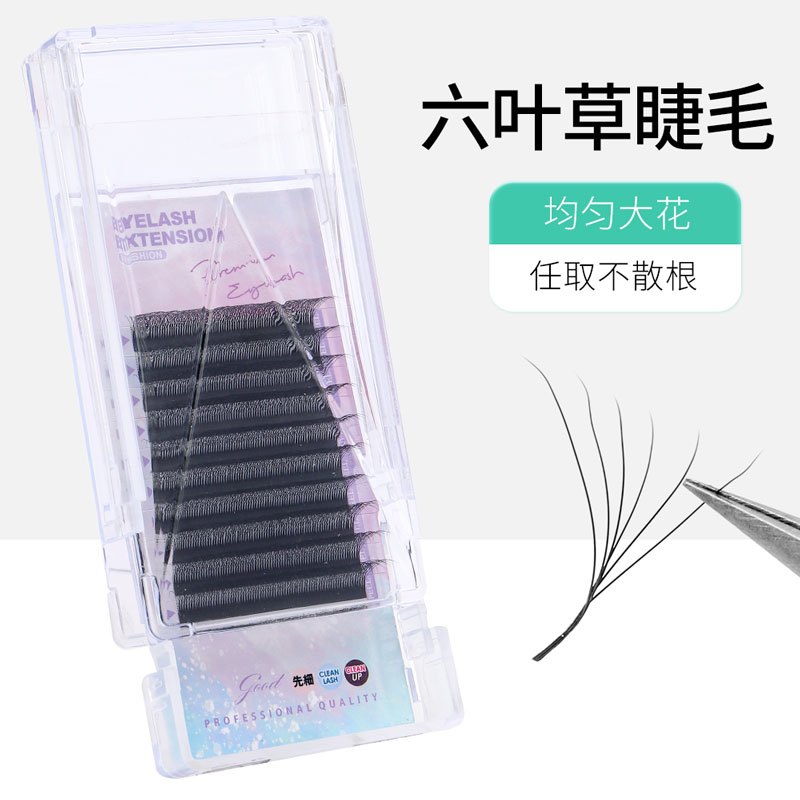 6d Grafted Eyelashes Clover ดอกขนตาปลอมหนา Clover Clover yy อัพเกรดขนตาขนตาที่สวยงามปลูกขนตาปลอม