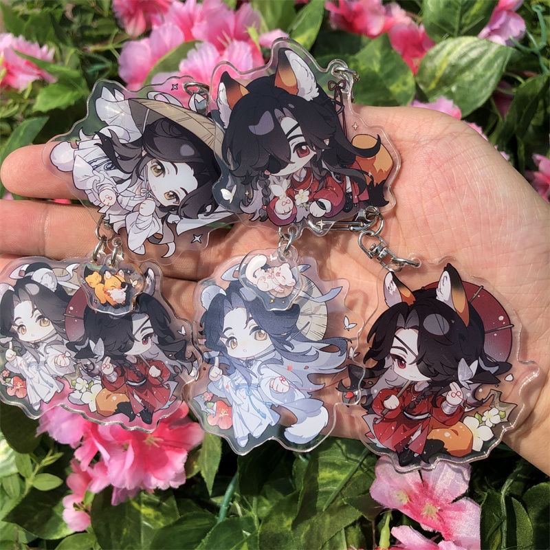 Tian Guan Ci Fu Hua Cheng Xie Lian Heaven พรอย่างเป็นทางการจี้น่ารักพวงกุญแจอะคริลิคพวงกุญแจจี้พวงกุญแจของขวัญคอลเลกชัน