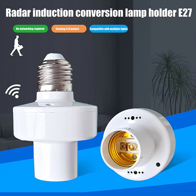 [ผู้ขายท้องถิ่น]🚚360 องศา PIR Human Induction Motion Sensor LED Night โคมไฟซ็อกเก็ตฐาน E27 AC 110V-220V Delay Time สวิทช์ปรับ