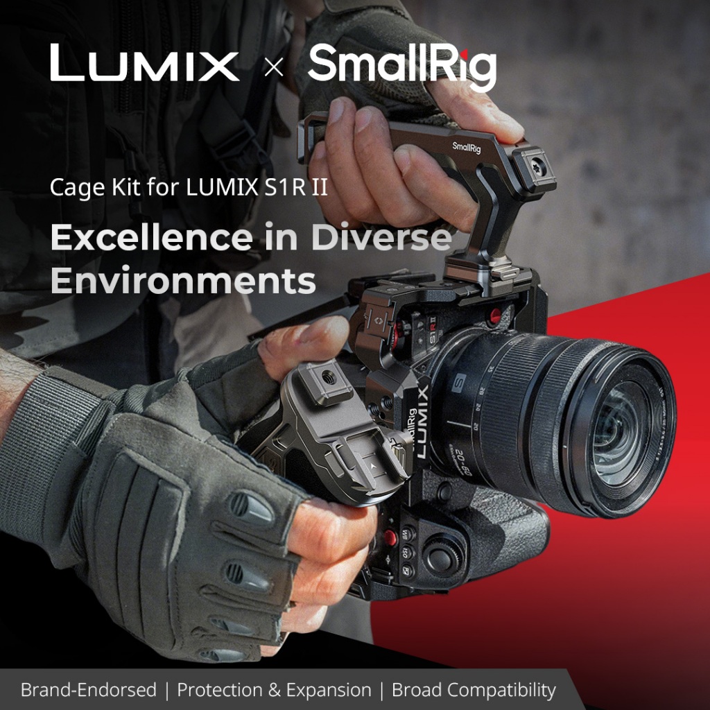 Smallrig กล้องกรงสําหรับ Panasonic LUMIX S1R II / S5 II / S5 IIX / G9 II พร้อม DMW-BG1 / DMW-BG2 แบตเตอรี่ Grip #4902#4903#5147
