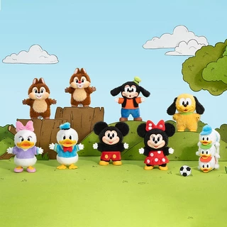 POP MART Mickey Family Cute Together พวงกุญแจซีรีส์ตัวเลข