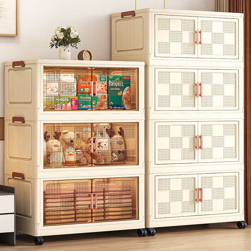 JIVARA ตู้อเนกประสงค์ มีล้อเลื่อน ตู้จัดระเบียบของ 6/5/4ชั้น ตู้เก็บของ ลิ้นชักขนาดใหญ่ วางซ้อนได้สู