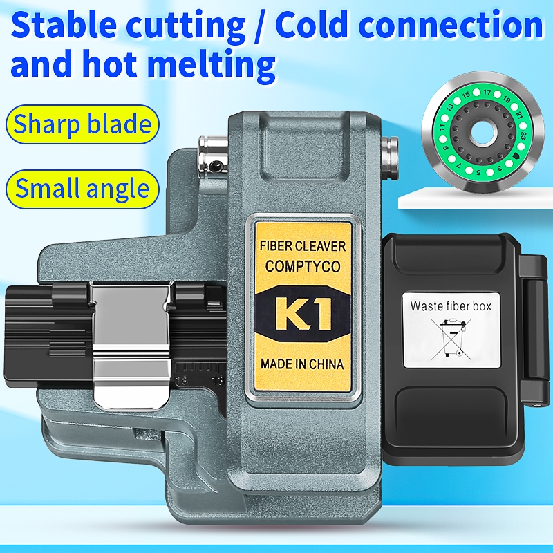 Comptyco ความแม่นยําสูงใหม่ AUA-K1 Fiber Cleaver FTTH Cable Fiber Optic มีดตัดเครื่องมือ Three-in-on
