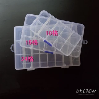 กล่องเครื่องประดับใสหลายตารางกล่องพลาสติกที่ถอดออกได้