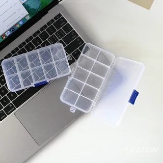 กล่องเครื่องประดับใสหลายตารางกล่องพลาสติกที่ถอดออกได้
