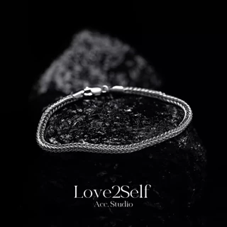 Love2Self S037 สแตนเลสสตีล Fox Tail สร้อยข้อมือเงินสําหรับชาย Non Tarnish บุคลิกภาพสร้อยข้อมือ Hip Hop