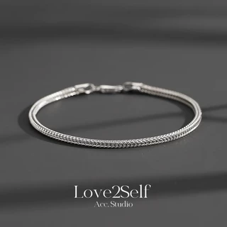Love2Self S037 สแตนเลสสตีล Fox Tail สร้อยข้อมือเงินสําหรับชาย Non Tarnish บุคลิกภาพสร้อยข้อมือ Hip Hop