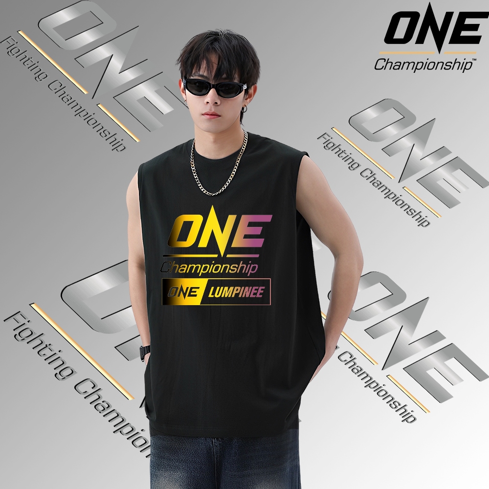 One Championshipเสื้อกล้ามแขนกุดพิมพ์ลายเหมาะสำหรับผู้ชายทุกคนและสวมใส่สบายโดยไม่หดตัวหรือซีดจาง Sleeveless vest~04