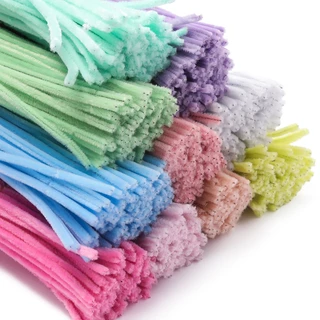 St.kunkka ลวดกำมะหยี่ DIY 100 ชิ้น 30 cm เซทลวดกำมะหยี่ งานฝีมือ ประดิษฐดอกไม้ Chenille