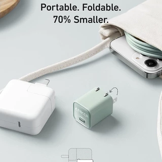 ANK USB C GaN Charger 30W 511 Charger (Nano 3) PIQ 3.0 Folding PPS Fast Charger