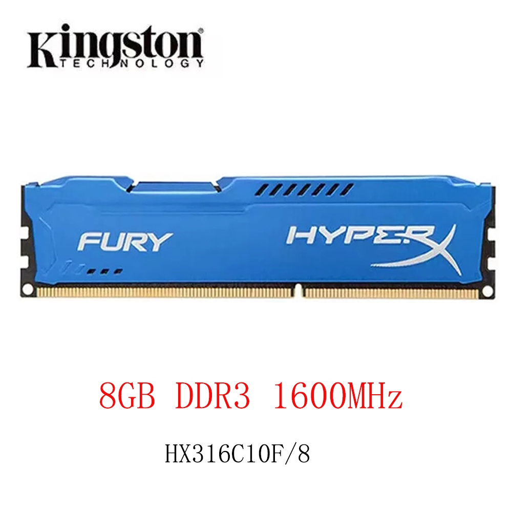 Kingston HyperX Fury DDR3 PC RAM 8GB DDR3 1600MHz หน่วยความจําเดสก์ท็อป HX316C10F/8 DIMM RAM