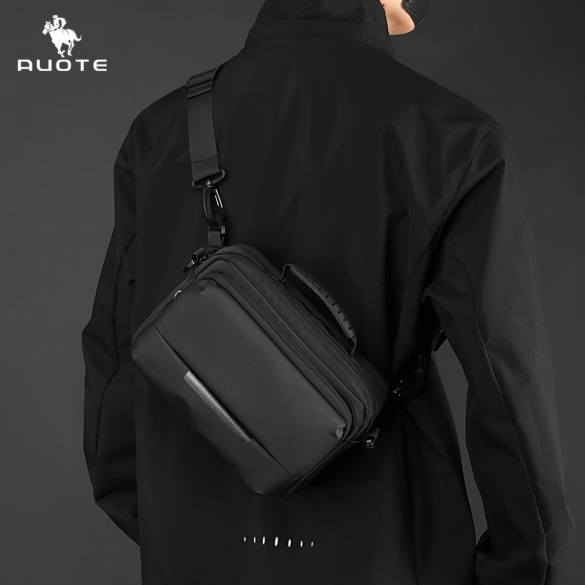 Auote Mens Bags Chest Bag Fashion Cross Body Bag Large Capacity Waterproof