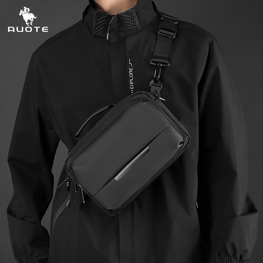 Auote Mens Bags Chest Bag Fashion Cross Body Bag Large Capacity Waterproof