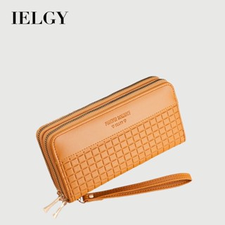 IELGY ผู้หญิงสไตล์ยาวเย็บสองชั้นซิปแฟชั่นทุกการแข่งขันคลัทช์…