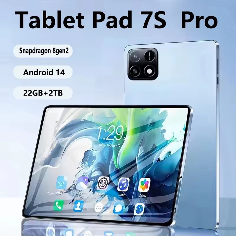 2025 แท็บเล็ตเดิม Pad 7s Pro Snapdragon 888 Android 13 16GB+512GB PC 5G HD 4K WIFI Tab
