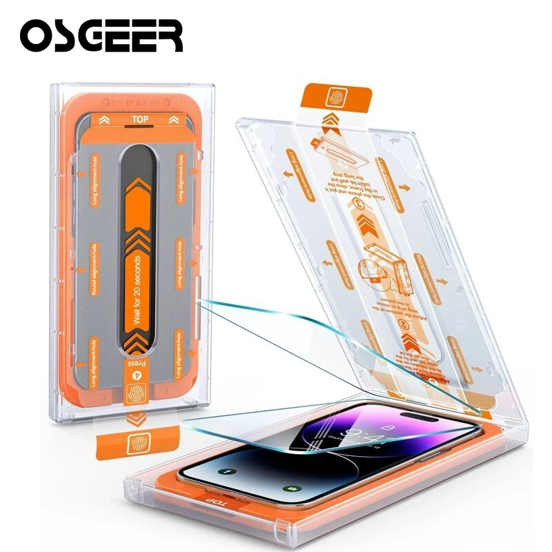 Osgeer สําหรับ iPhone 11 12 13 14 15 16e Pro Max HD/ความเป็นส่วนตัวป้องกันหน้าจอ [กําจัดฝุ่นอัตโนมัติ] 9H กระจกนิรภัยเต็มรูปแบบ Flim Anti-Spy Bubble-Free Case Friendly – โปรปัง