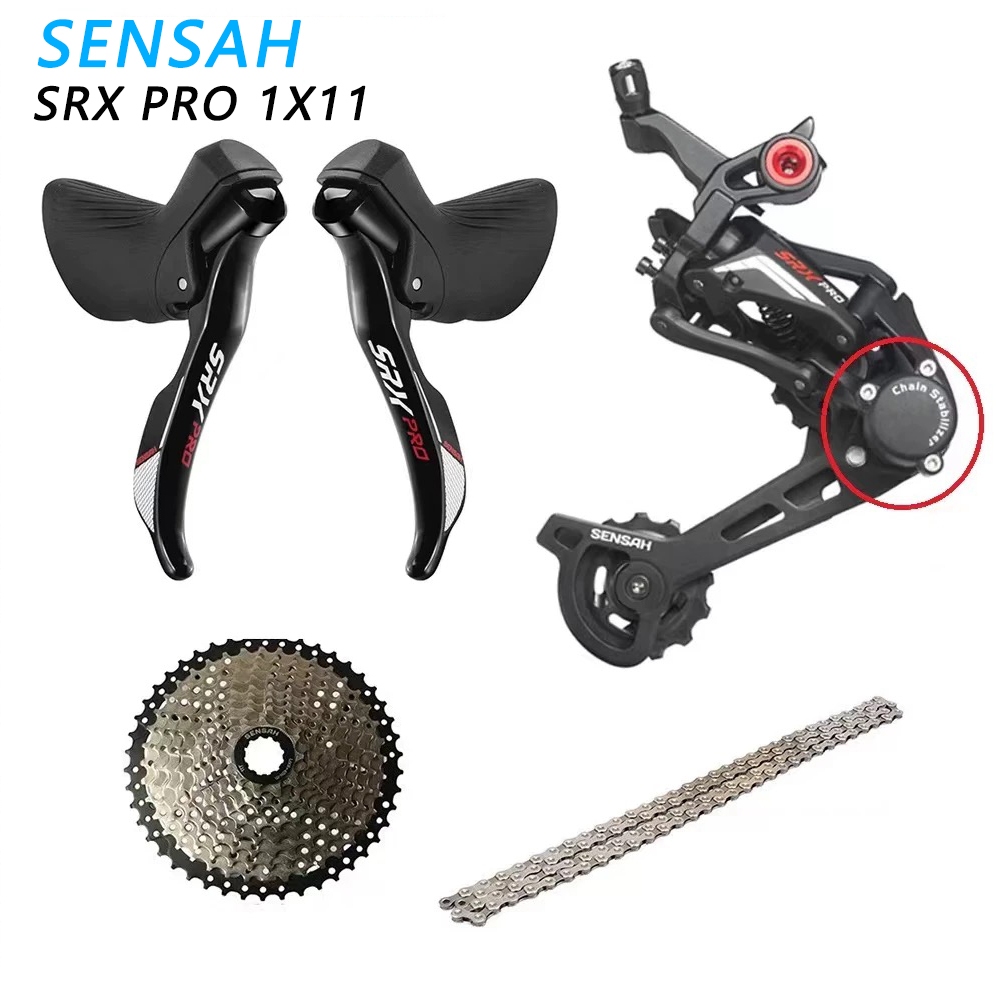SENSAH SRX PRO 1x11 Speed, 11s Road Groupset, ชิฟเตอร์ R/L + ตีนผีหลัง, กรวด-จักรยาน Cyclo-Cross