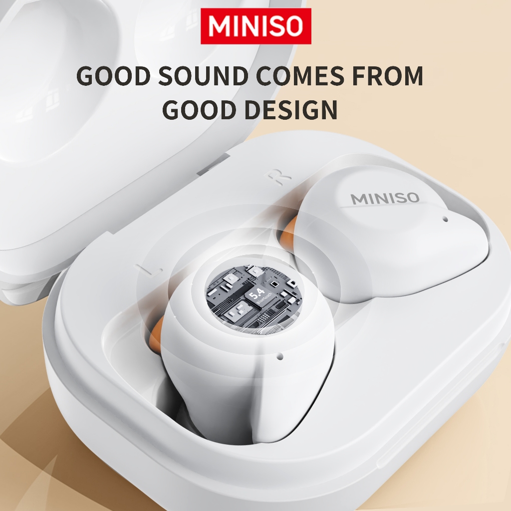MINISO X51หูฟังนักแปล หูฟังบลูทูธ In-ear หูฟังไร้สาย เสียงคุณภาพสูง บลูทูธ 5.3 ความหน่วงต่ำ โทรแบบ HD ขนาดกะทัดรัดและพกพาสะดวก หูฟังแบบอินเอียร์เดี่ยวและคู่ ระบบสัมผัสไร้สาย