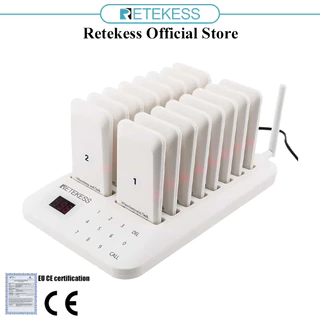 【จัดส่งในท้องถิ่น】Retekess TD157 ระบบเรียกคิว เพจเจอร์เรียกคิว แบบไร้สาย ระบบเรียกคิว เครื่องไร้สาย 1-99 ปุ่มกดระบบสัมผัส สำหรับร้านอาหาร 16 เครื่อง