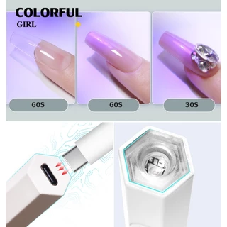 ✨พร้อมส่ง✨ไฟฉายล็อคอะไหล่มินิมอล ใช้ล็อคสีเจล ใช้ต่อเล็บ แห้งไว ไม่ทำให้ผิวคล้ำ ชาร์ตไฟUSB เครื่องอบเล็บขนาดเล็ก ไฟฉาย LED ไร้สาย
