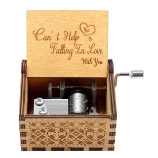 กล่องดนตรีไม้ You Are My Sunshine /ไม่สามารถช่วยให้ Falling In Love ของขวัญวันเกิดกล่องดนตรีทํามือ