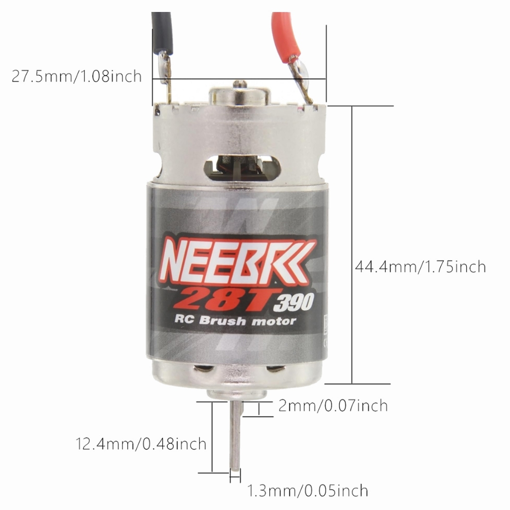 Dspower 370 380 390 แปรงมอเตอร์ DC มอเตอร์สําหรับ 1:12 1:14 1:16 RC CRAWLER AXIAL SCX24 B17 TAM54393 TRX 7075 Titian - รูปที่ 5