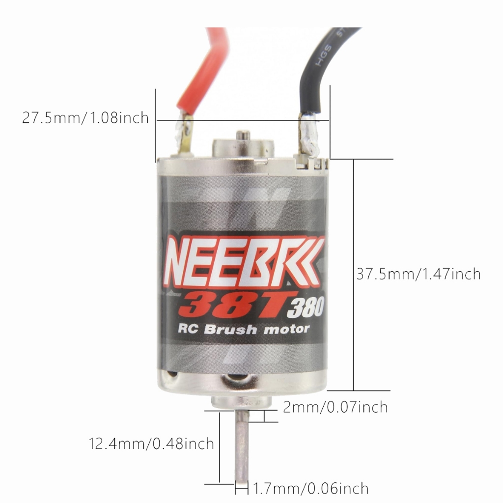 Dspower 370 380 390 แปรงมอเตอร์ DC มอเตอร์สําหรับ 1:12 1:14 1:16 RC CRAWLER AXIAL SCX24 B17 TAM54393 TRX 7075 Titian - รูปที่ 7