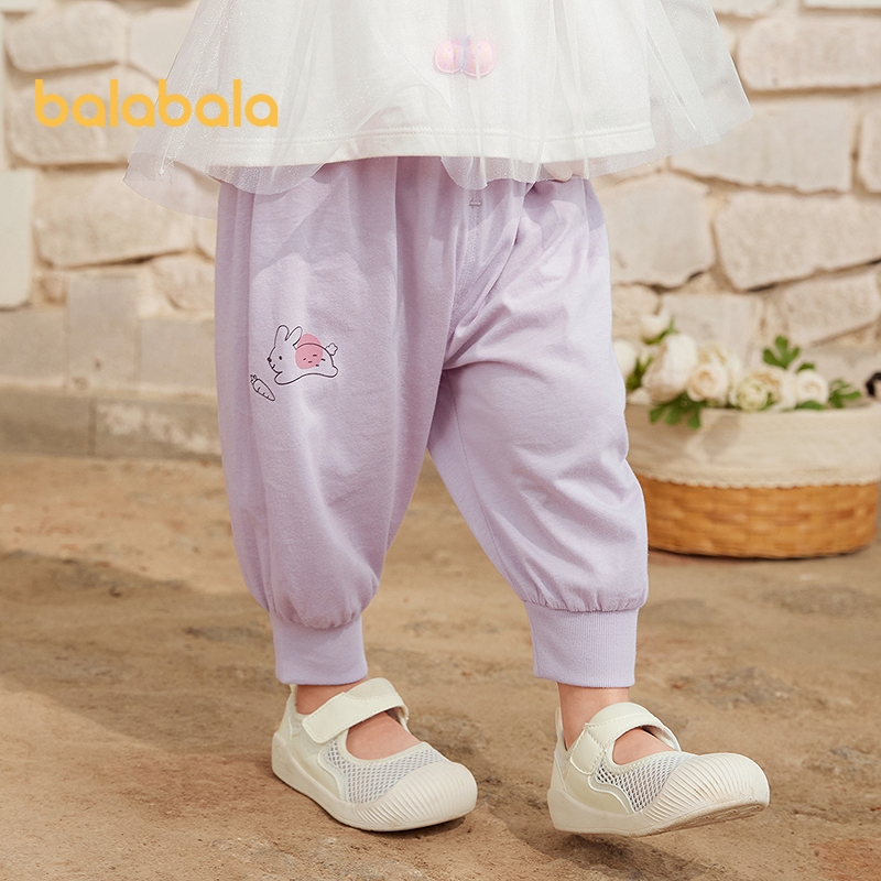 Balabala กางเกงขายาวเด็ก ผ้าเนื้อบางเบาสำหรับฤดูร้อน รุ่นใหม่ปี 2025 สำหรับเด็กชายและเด็กหญิง สไตล์สปอร์ต ใส่สบายระบายอากาศได้ดี เหมาะสำหรับใส่ไปโรงเรียน