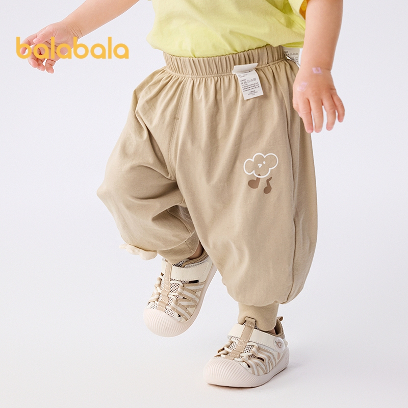 Balabala กางเกงขายาวเด็ก ผ้าเนื้อบางเบาสำหรับฤดูร้อน รุ่นใหม่ปี 2025 สำหรับเด็กชายและเด็กหญิง สไตล์สปอร์ต ใส่สบายระบายอากาศได้ดี เหมาะสำหรับใส่ไปโรงเรียน - รูปที่ 6