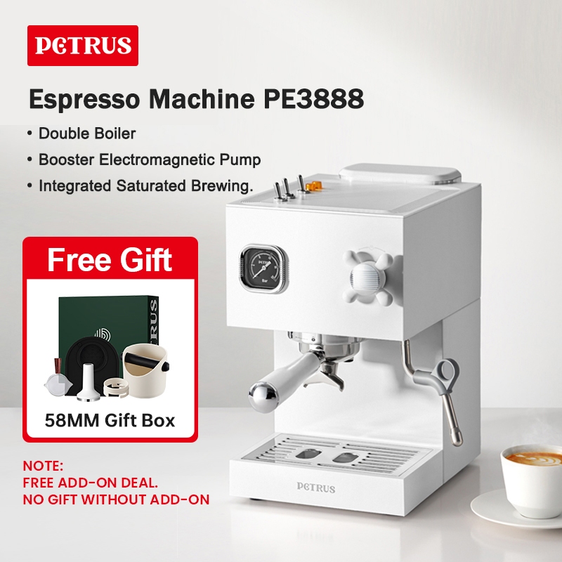 Petrus เครื่องชงกาแฟ ชงกาแฟสด เครื่องกาแฟ 20bar 1.8Lเครื่องทํากาแฟ PE3888