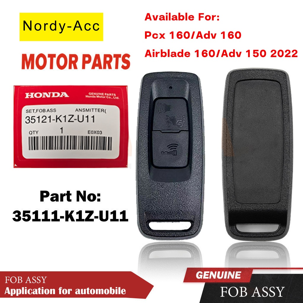 Pcx160 กุญแจรีโมท Honda Pcx160 สมาร์ทรีโมทคอนโทรลกุญแจอะไหล่ของแท้กดเดิมเพื่อปลดล็อค